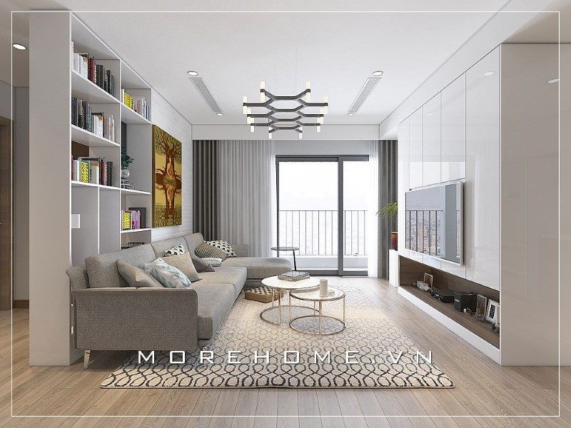 Bộ ghế sofa bọc vải mang phong cách hiện đại góp phần mang đến giá trị thẩm mỹ cho không gian căn phòng.